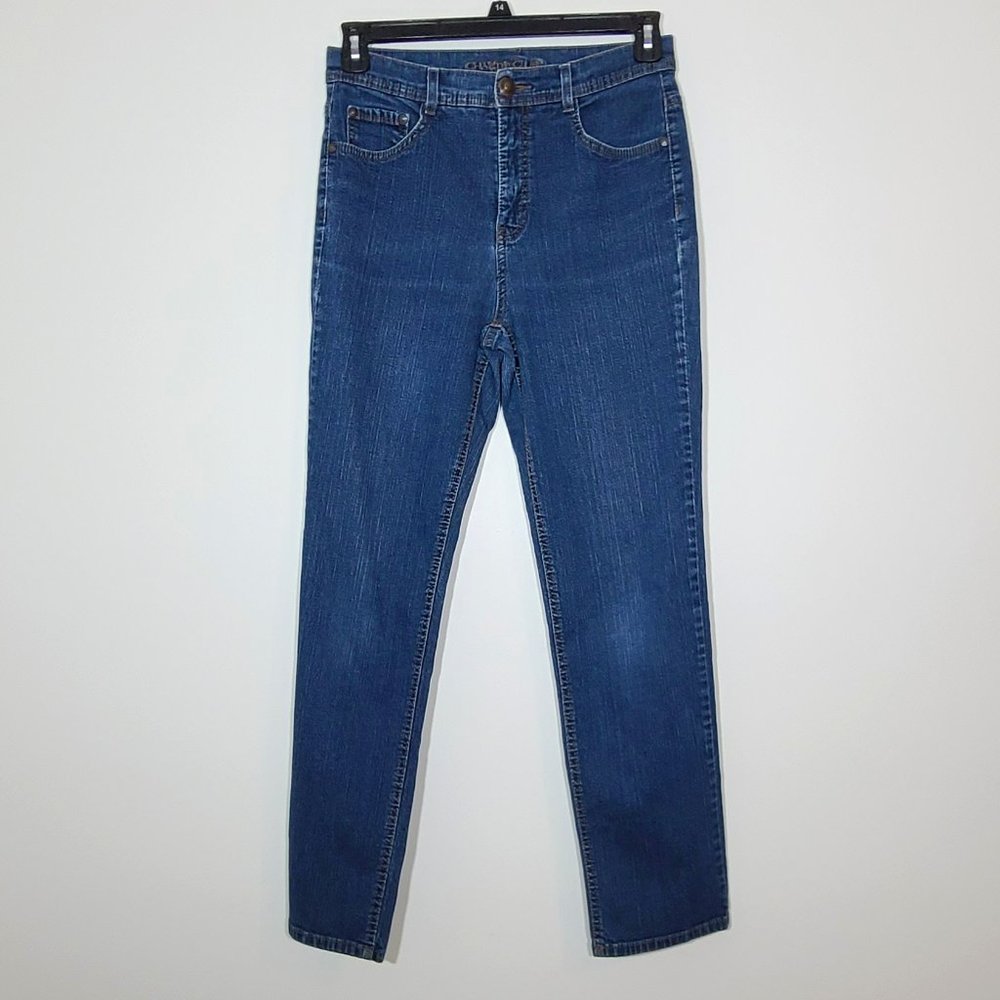 Charter Club Jeans 10 Regular Slim It Up Medium Blue Straight Leg